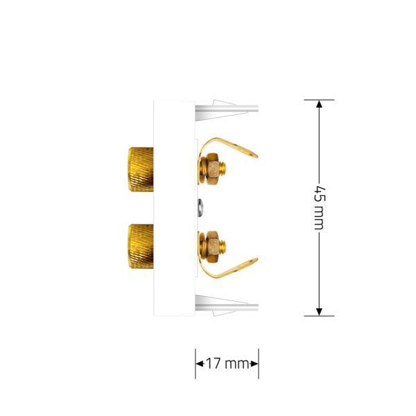 Аудіо розетка LIVOLO Banana Plug, біла, для колонок / підсилювача, модуль 0.5 поста (VL-FCSD-1WP) VL-FCSD-1WP фото