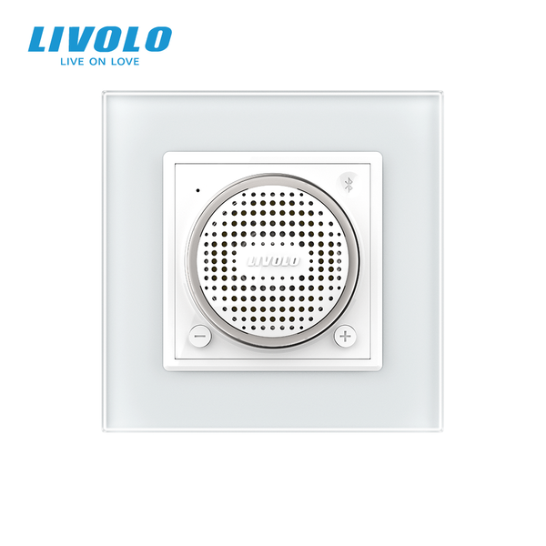 Стерео Bluetooth колонка LIVOLO біла матова скло VL-C7FCF2-2WS06 фото