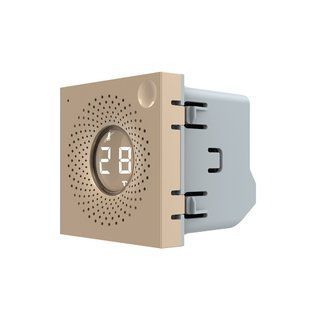 Розумний датчик температури та вологості ZigBee (термометр-гігрометр) LIVOLO, золотий, модуль без рамки (VL-FCEZ-2AP) VL-FCEZ-2BP фото