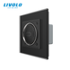 Стерео Bluetooth колонка LIVOLO чорна матова скло VL-C7FCF2-2WS06 фото