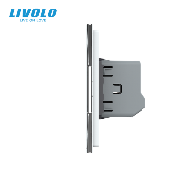 Сенсорний вимикач 10 сенсорів (2-2-2-2-2) Livolo білий скло (VL-C710-11) VL-C710-11 фото