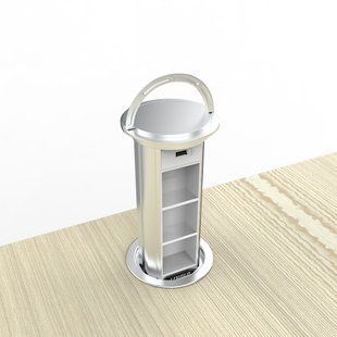Пуста потрійна висувна розетка з USB Livolo срібний (VL-SHS021-S) VL-SHS021-S фото