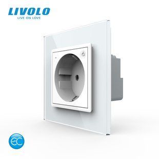 Розумна розетка EC з заземленням Livolo білий (VL-M7FCTC16AZ2-2WP) VL-C7FCTC16AZ2-2WP фото