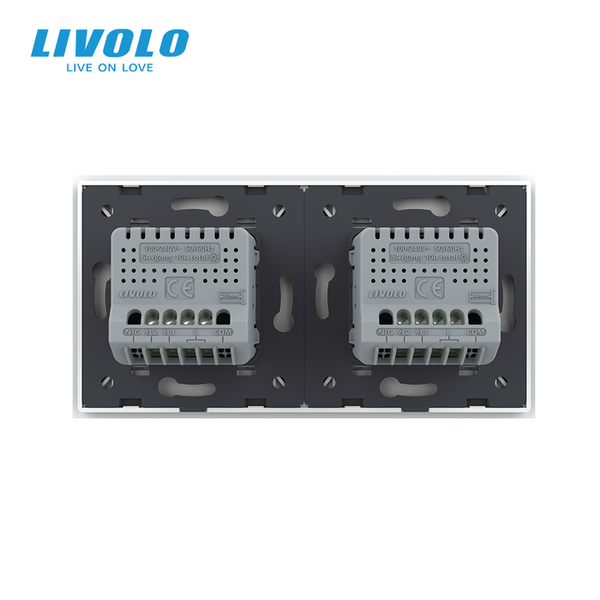 Розумний сенсорний (дотиковий) вимикач LIVOLO 4 клавіші (2-2) білий скло Wi-Fi VL-C7FC2Z2/FC2Z2-4WP фото