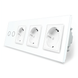 Розумний сенсорний ZigBee вимикач 2 сенсора 3 розетки Livolo білий скло (VL-C702Z/C7C3EU-11) VL-C702Z/C7C3EU-11 фото 2