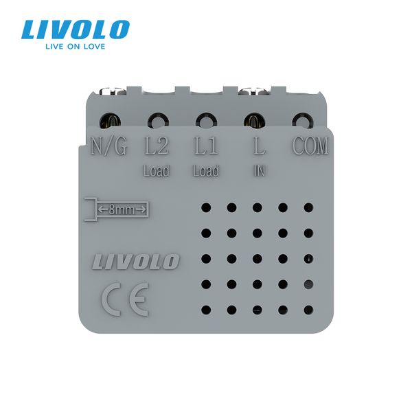 USB Type-C розетка LIVOLO, PD 65W, Power Delivery, швидка зарядка, біла, модуль VL-FCUC.UC-2WP фото