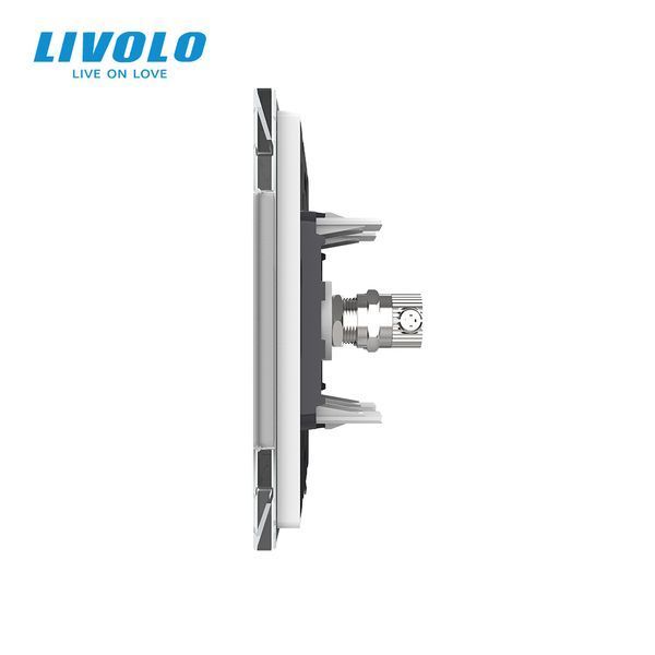 Розетка телевізійна Livolo білий скло (VL-C791V-11) VL-C7FCTV/FCMB-2WP фото